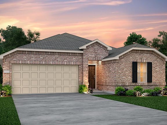 Exterior E - The Killeen plan, a one-story home with 2-car garage