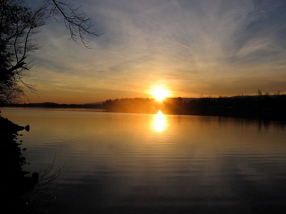 Sunset from the bank of lot 