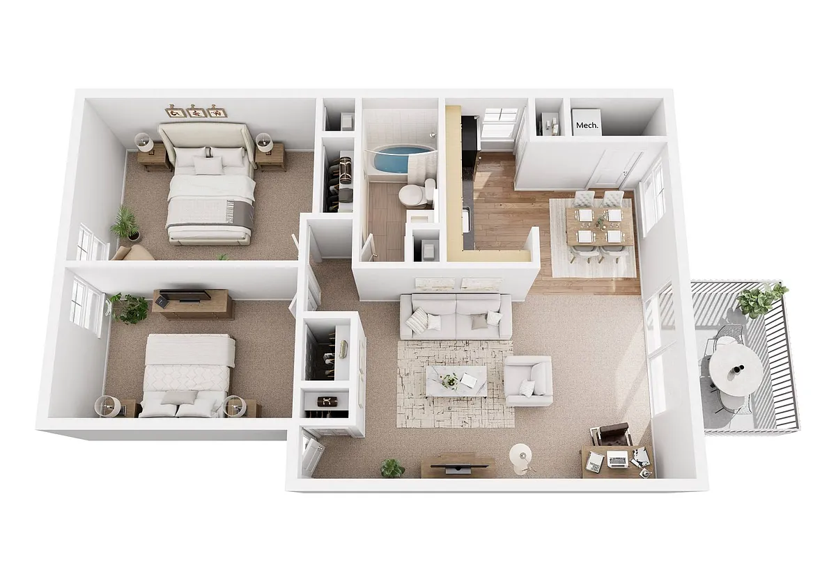 Floor plan Two Bedroom