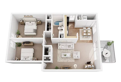 Floor plan Two Bedroom