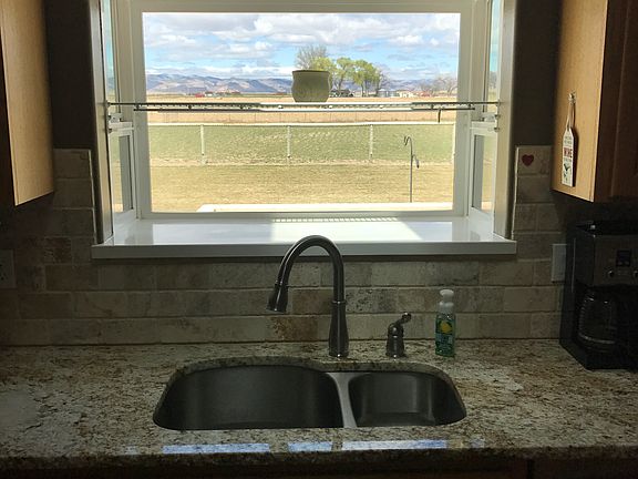 View north; kitchen window