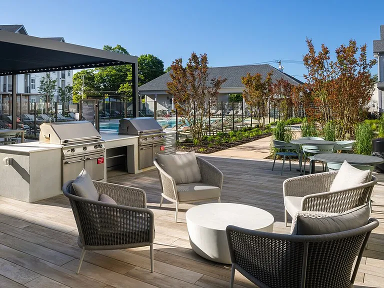 Courtyard with grills