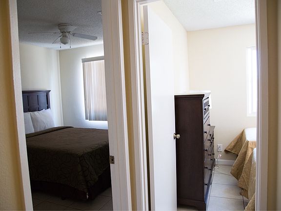 View into bedrooms from hallway