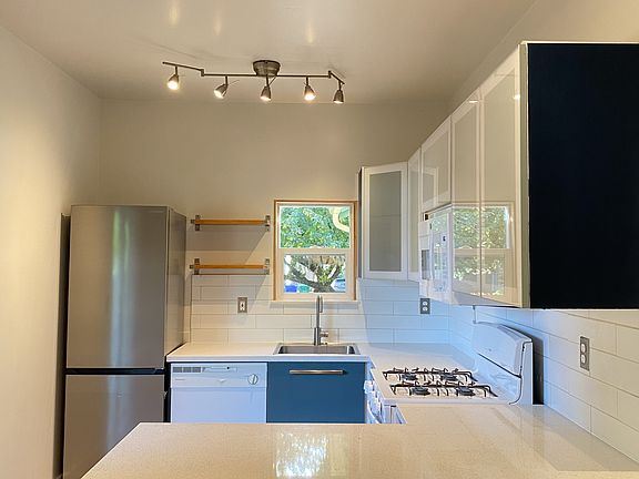 Kitchen with granite countertops