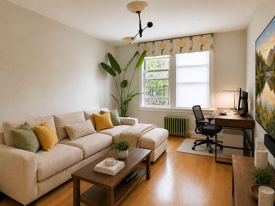 Flexible second bedroom ideal for a home office, guest room, or den.
