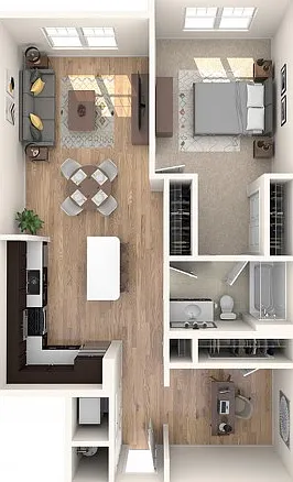 1 BR and Den 1 BR and Den