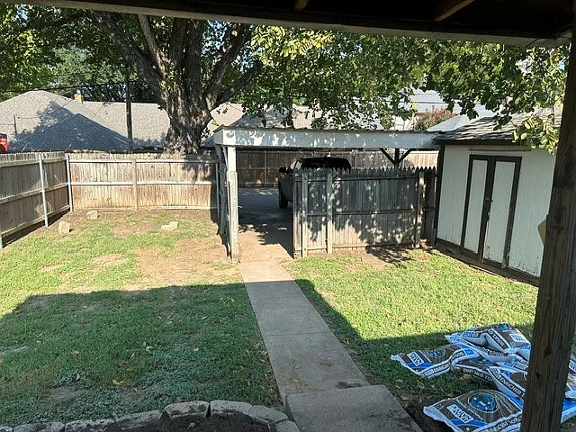 Backyard/Carport
