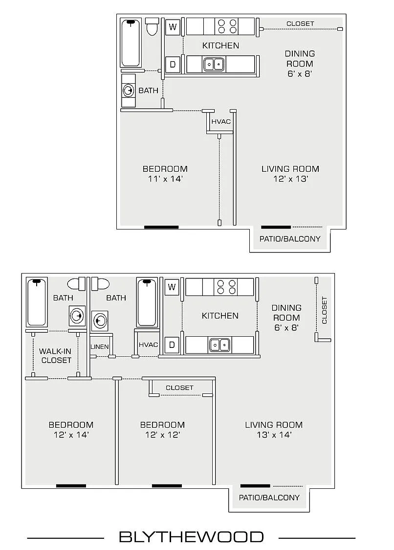 Floor plan 1- bedroom x 1- bathroom