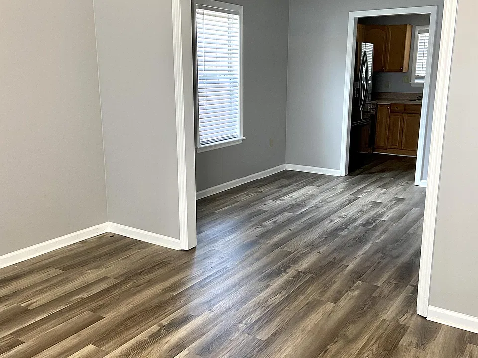 Living room, dining and kitchen