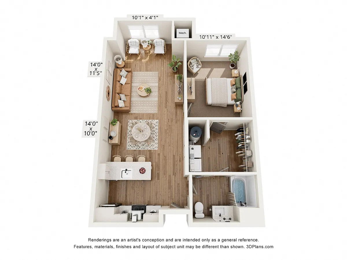 Floor plan A1E