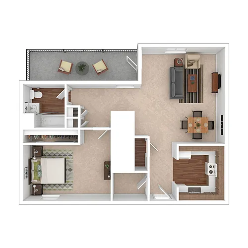 Floor plan One Bedroom