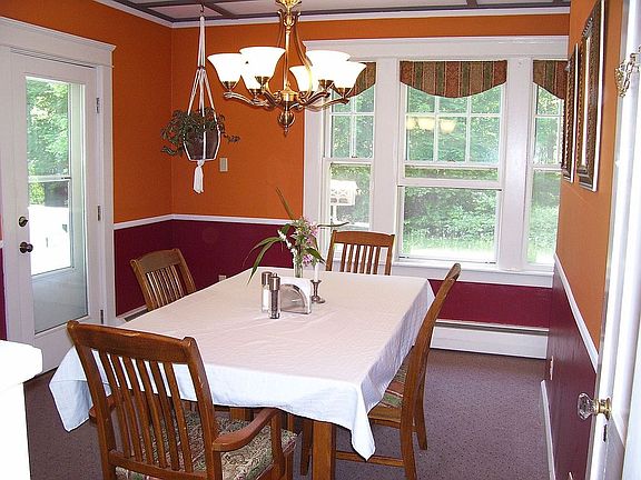 Dining room, door leads to huge deck.