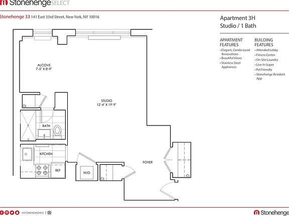 2nd image of 141 E 33rd St APT 3H