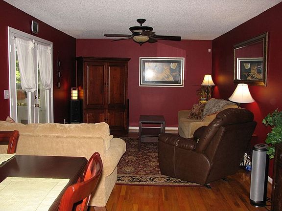View of living room from breakfast nook