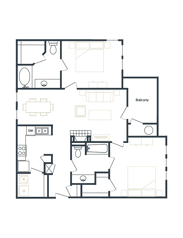 Floor plan 2 Bedroom