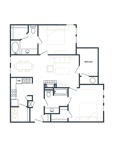 Floor plan 2 Bedroom