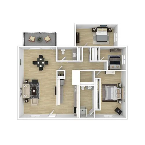 Floor plan Three bedroom