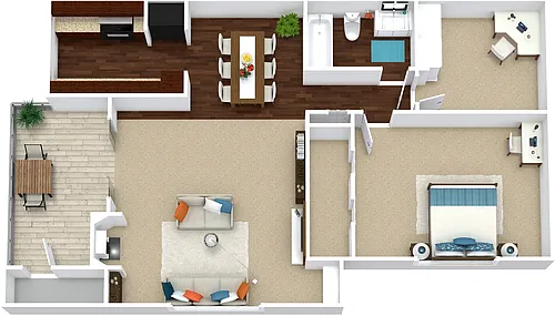 Floor plan One Bedroom