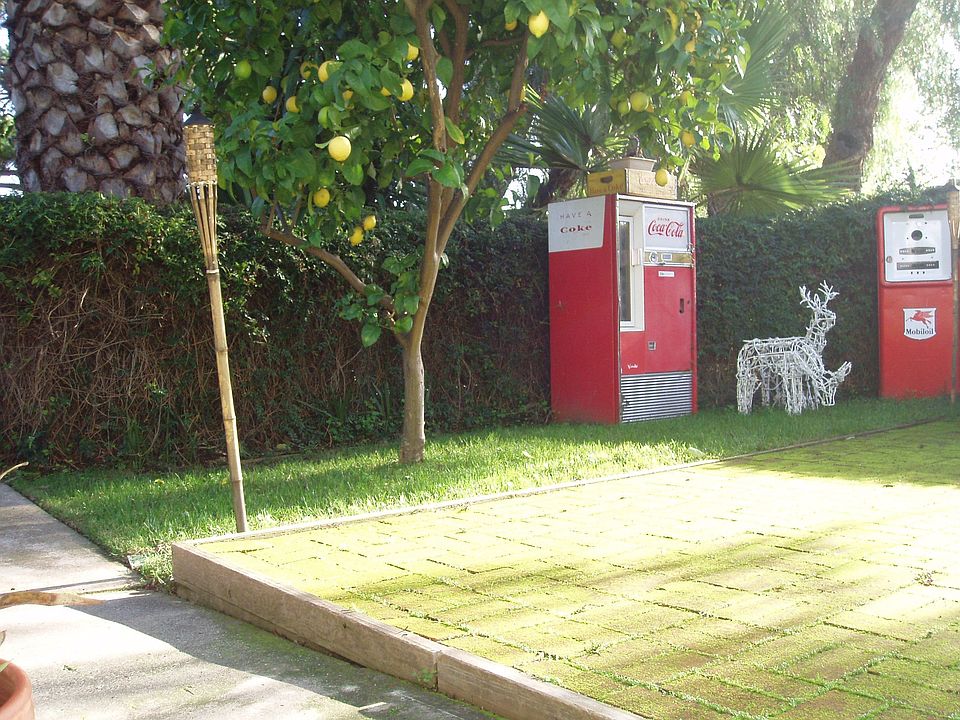 Brick patio are