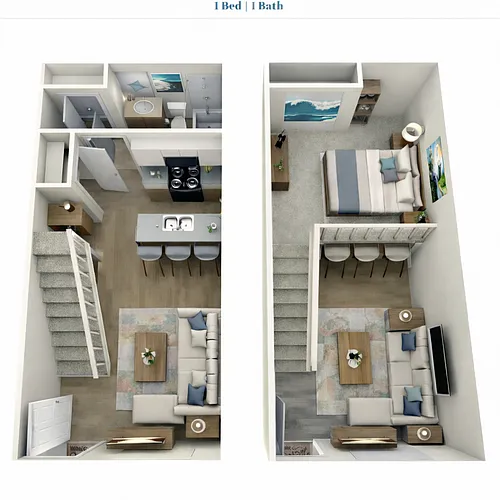 Floor plan 1 Bed 1 Bath