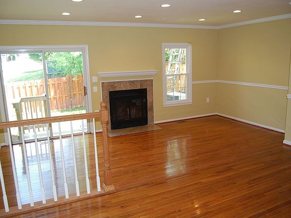 dining/living room with FP