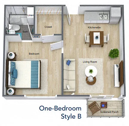 Floor plan One-Bedroom