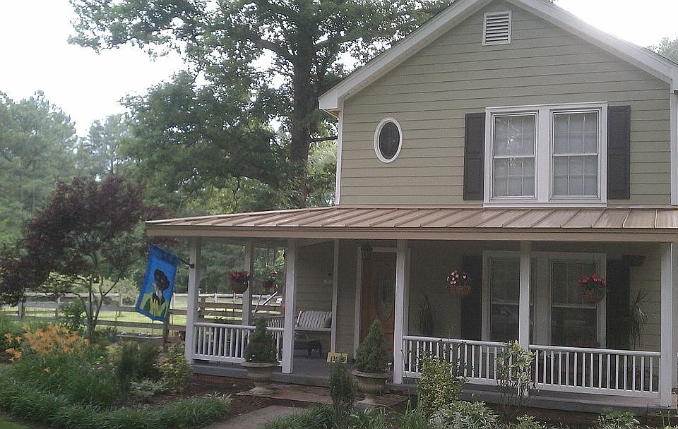 Front porch, metal roof