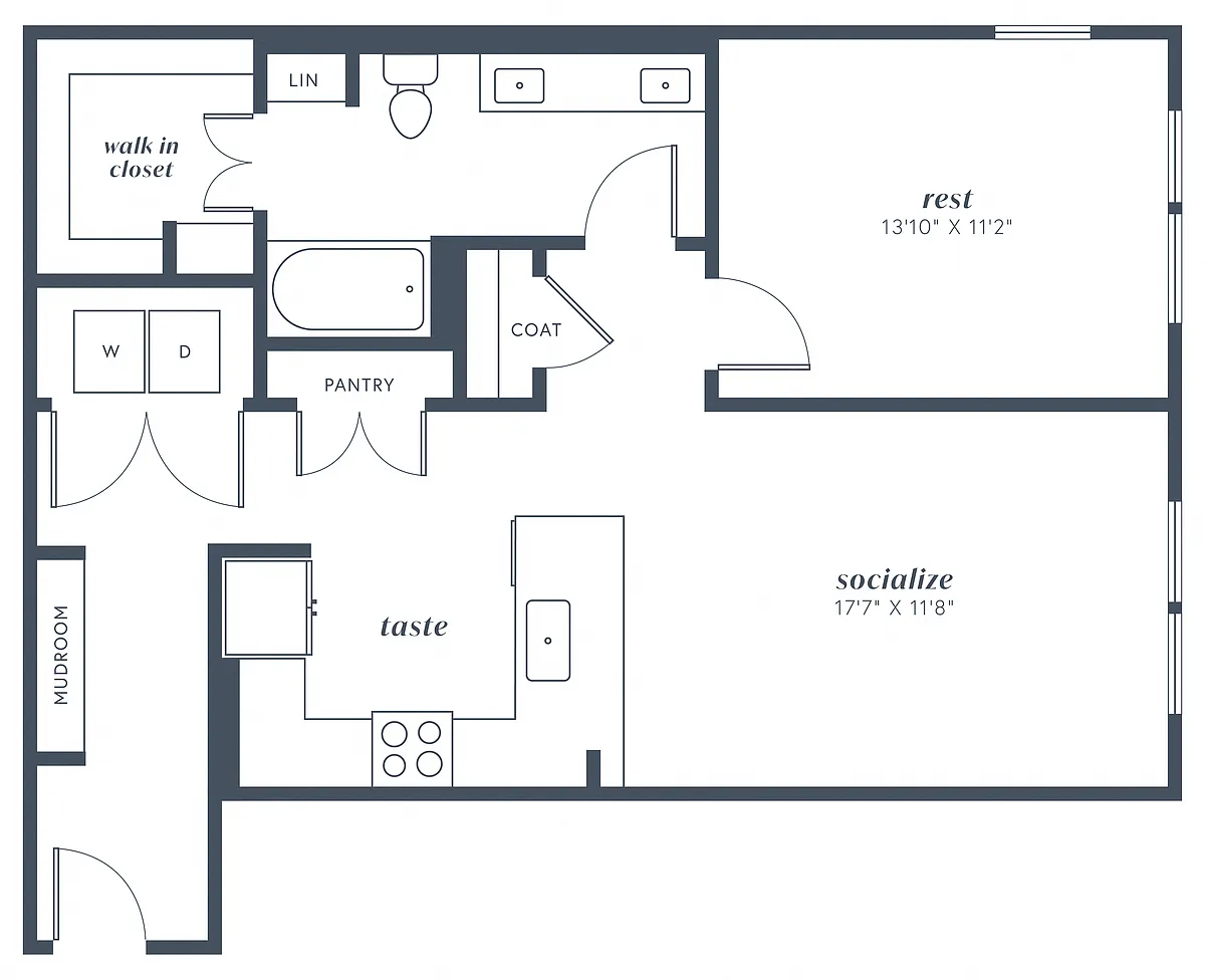 Floor plan 1X1 A8