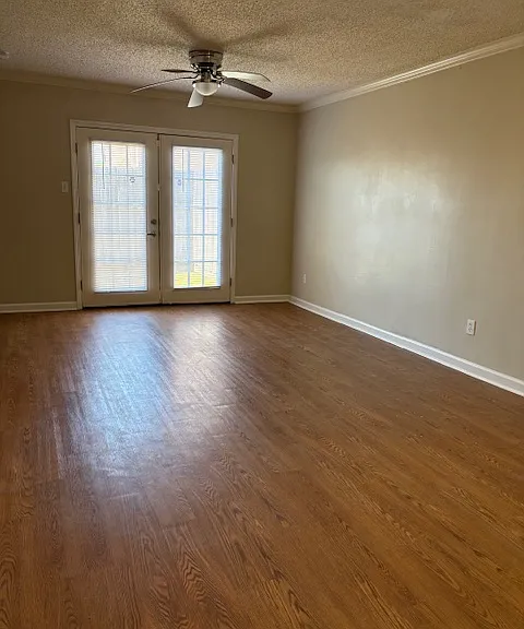 View from entrance to back doors to patio