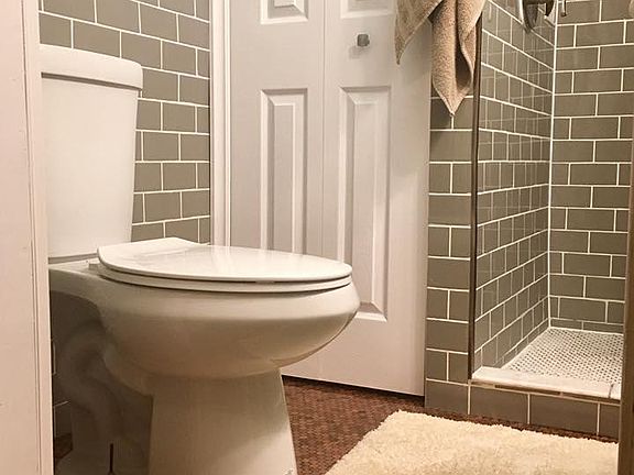 Recently remodeled first floor bathroom.