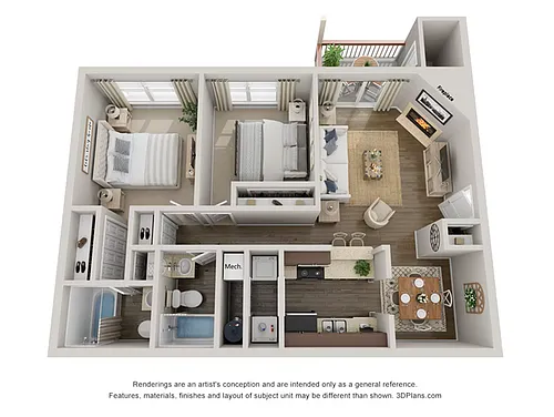 Floor plan 2X2