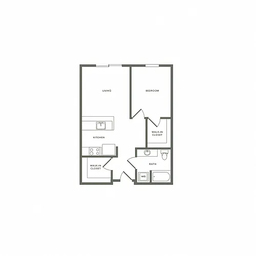 Floor plan Magnolia - 1x1 A07