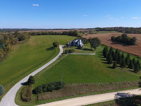 An aerial view from the road