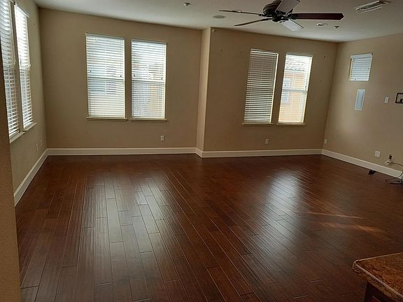 Living room with new hardwood floor