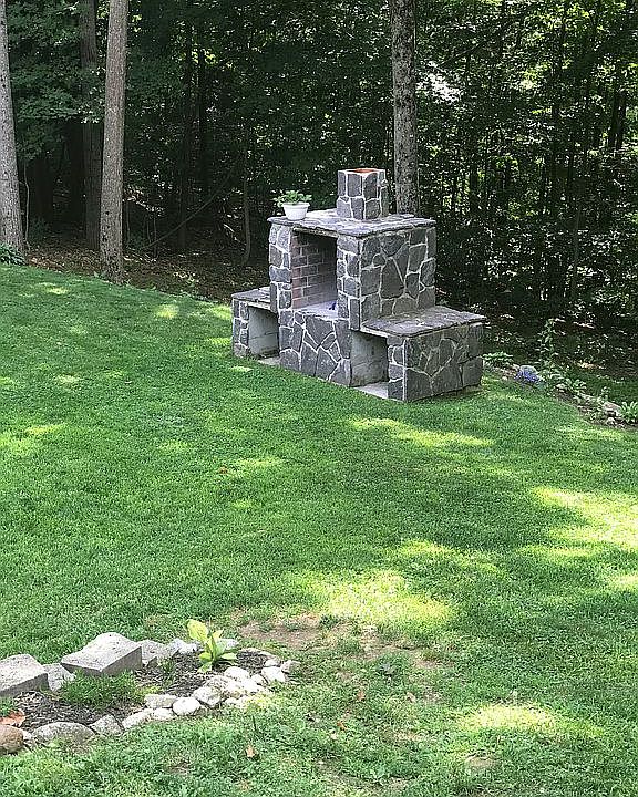 Granite Outdoor Fireplace 