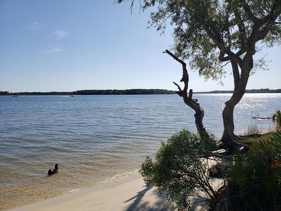 Looking at NAS Pensacola across the bayou from our beach.