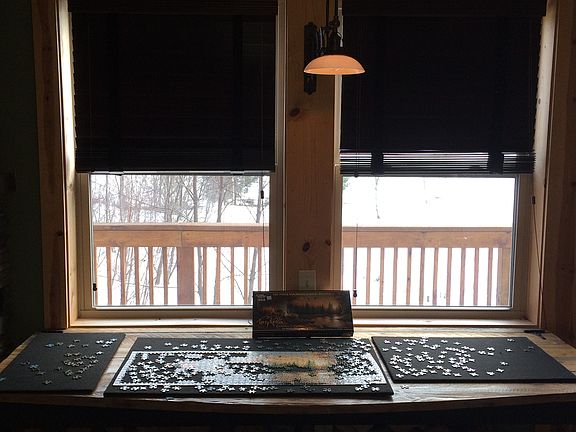 Custom built in puzzle table