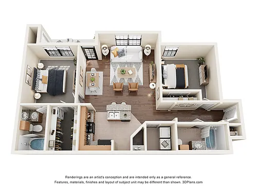 Floor plan The St. James w/ Attached Garage