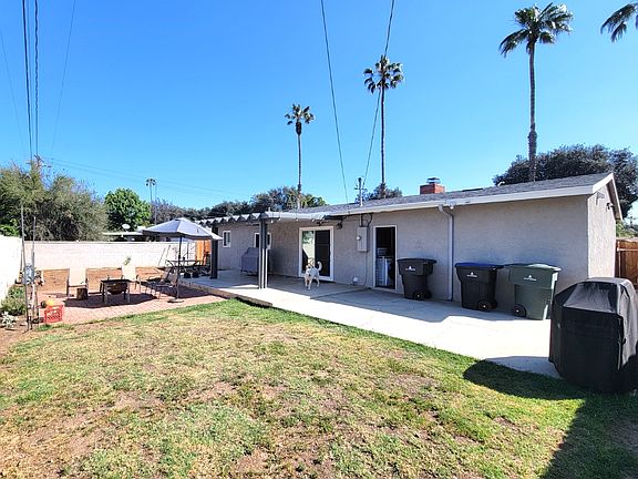 Big backyard with new covered patio and grilling area
