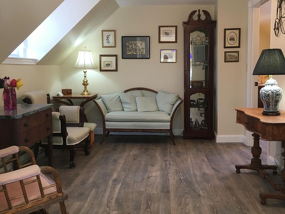 The living space is done in an English cottage style.