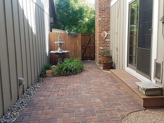 Private paver brick patio