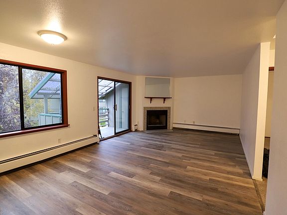 Functioning wood fireplace