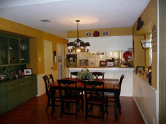 Kitchen with Breakfast BarBuilt-in China Cabinet Large Breakfast Area