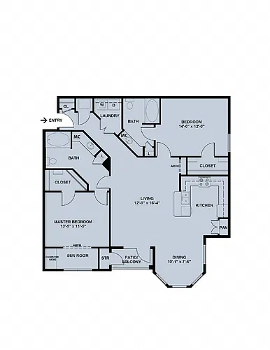 Floor plan B2 Essential Housing