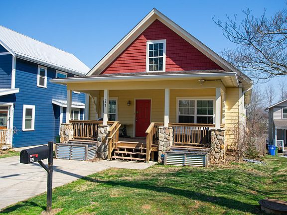 Front Porch With Raised Beds
