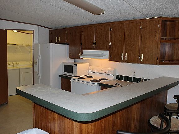 Kitchen and laundry room