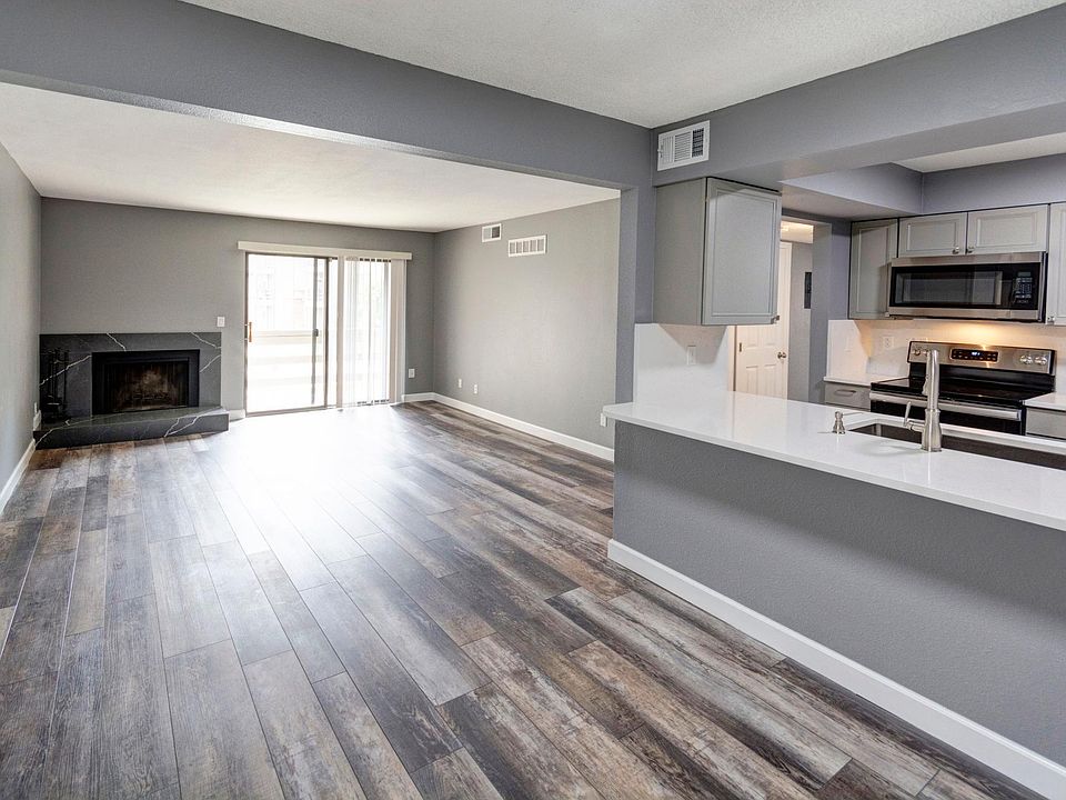 Open kitchen to dining and living room.