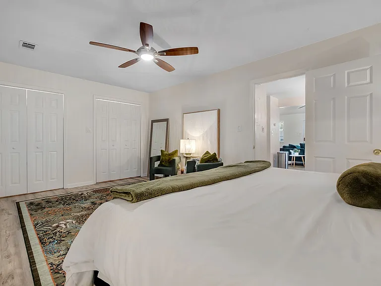 Downstairs master suite double closets