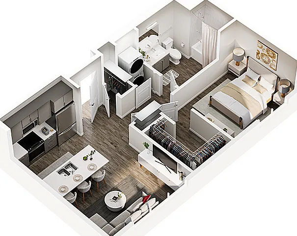 Baker 1 Bedroom Floor Plan Baker 1 Bedroom Floor Plan