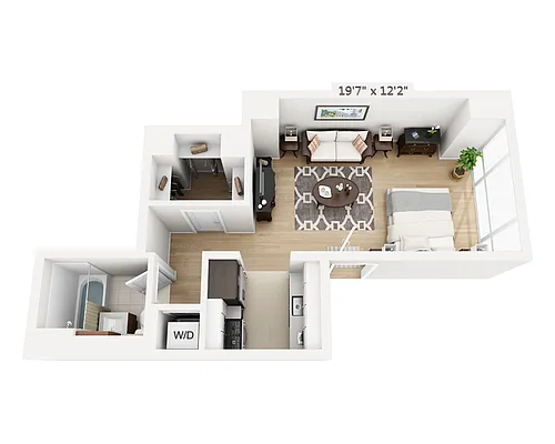 Floor plan Studio (E1B-801)